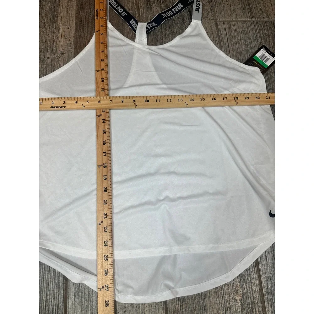Nike Dri-FIT Training‎ Tank Top Women's XL White Just Do It Straps